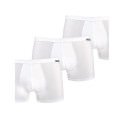 Men's White Boxer Shorts 3 Pack - Elastic Comfort Fit