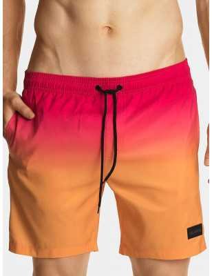 Men's Gradient Beach Shorts: Unique Water Print
