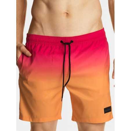 Men's Gradient Beach Shorts: Unique Water Print