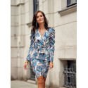 Convertible Dress with Buff Sleeves & Torso Creases