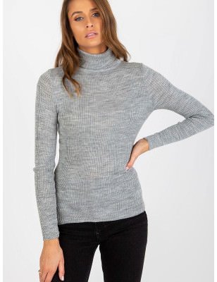 proAcrylic Ribbed Turtleneck Top for Women_Sweaters, Pullovers, Jumpers, Turtlenecks, Boleros, Shrugs