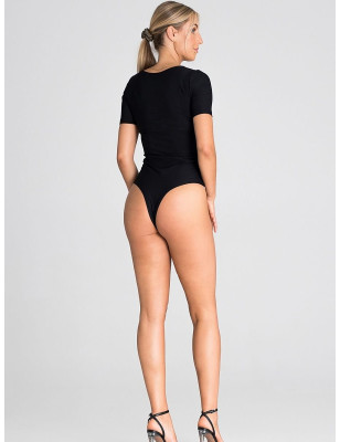 Semi-Circular Neckline Bodysuit