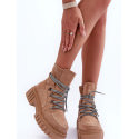 Eco-Suede Ankle Boots: Platform Heel & Warm Insoles