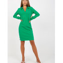 Slightly Fitted Long Sleeve V-Neck Dress for Women