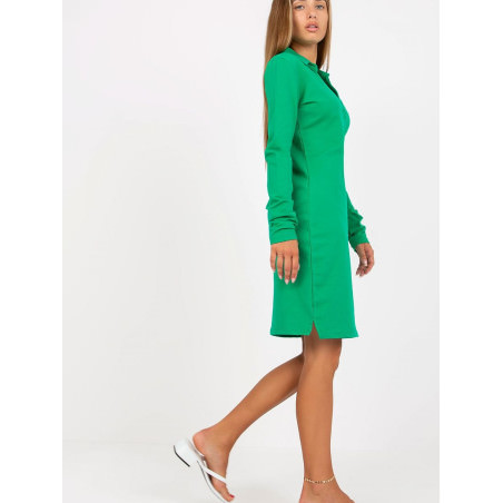 Slightly Fitted Long Sleeve V-Neck Dress for Women