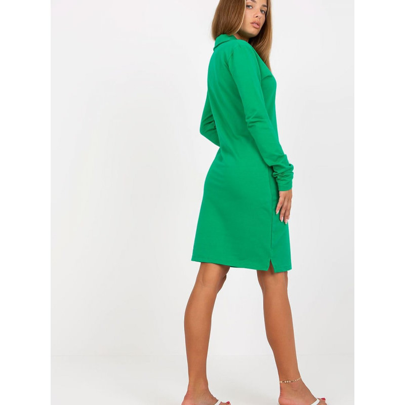 proSlightly Fitted Long Sleeve V-Neck Dress for Women_Day Dresses