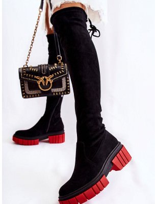 Over-the-Knee Boots, Adjustable Fit Platform Heel