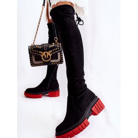 Over-the-Knee Boots, Adjustable Fit Platform Heel