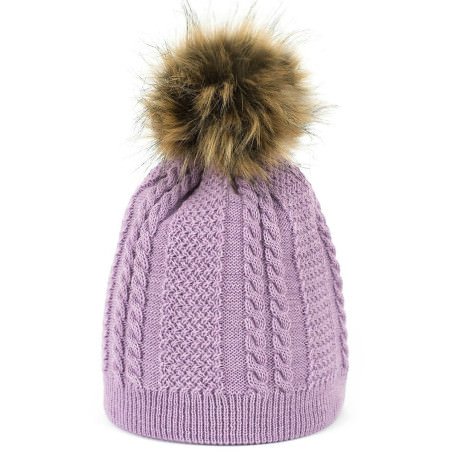 proDouble Layer Warm Winter Beanie with Pompon_Caps & Hats for Women