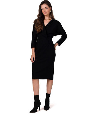 proPolish-Crafted Sweatshirt Knit Dress, Envelope Top & Batwing Sleeves_Day Dresses