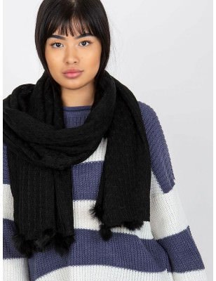 proLong Openwork Scarf with Pom-poms, Warm Winter Accessory_Wraps, Scarves, Shawls for Women