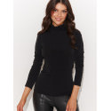 Gold Turtleneck Blouse Long Sleeves Stretchy Opaque Womens