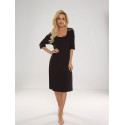 Women's 3/4 Sleeve Viscose Nightgown Lace Detail </title>