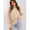 Women's Plaid Turtleneck Sweater Long Sleeves