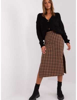 Knit Skirt Midi Peplum Versatile Comfortable