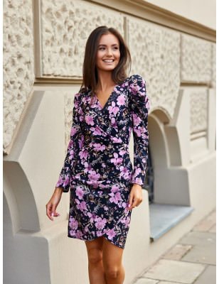 Convertible Dress with Buffet Sleeves, Elegant Mini Dress