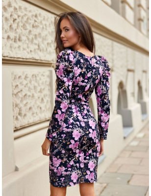 Convertible Dress with Buffet Sleeves, Elegant Mini Dress