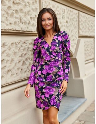 Convertible Dress with Buffet Sleeves, Elegant Mini Dress