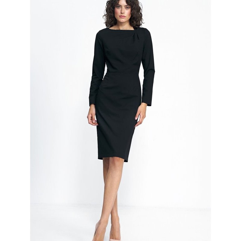 proBlack Pleated Dress: Elegant & Comfortable_Day Dresses proBlack Pleated Dress: Elegant & Comfortable_Day Dresses