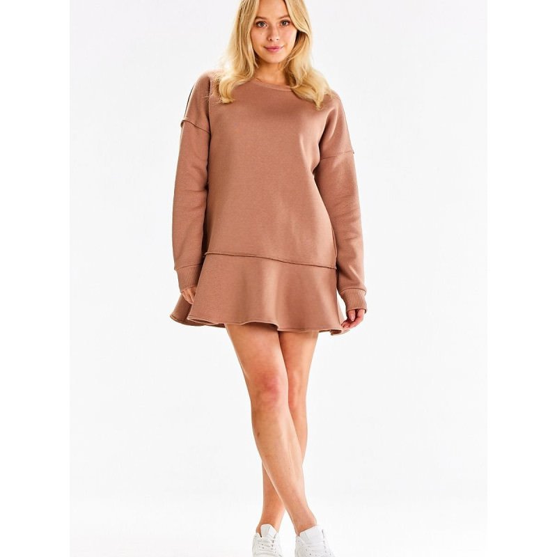 proTimeless Thick Sweatshirt Dress Wide Ruffle Side Pockets_Day Dresses proTimeless Thick Sweatshirt Dress Wide Ruffle Side Pockets_Day Dresses