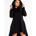 Loose Trapeze Hoodie Dress - Long Sleeves & Pockets