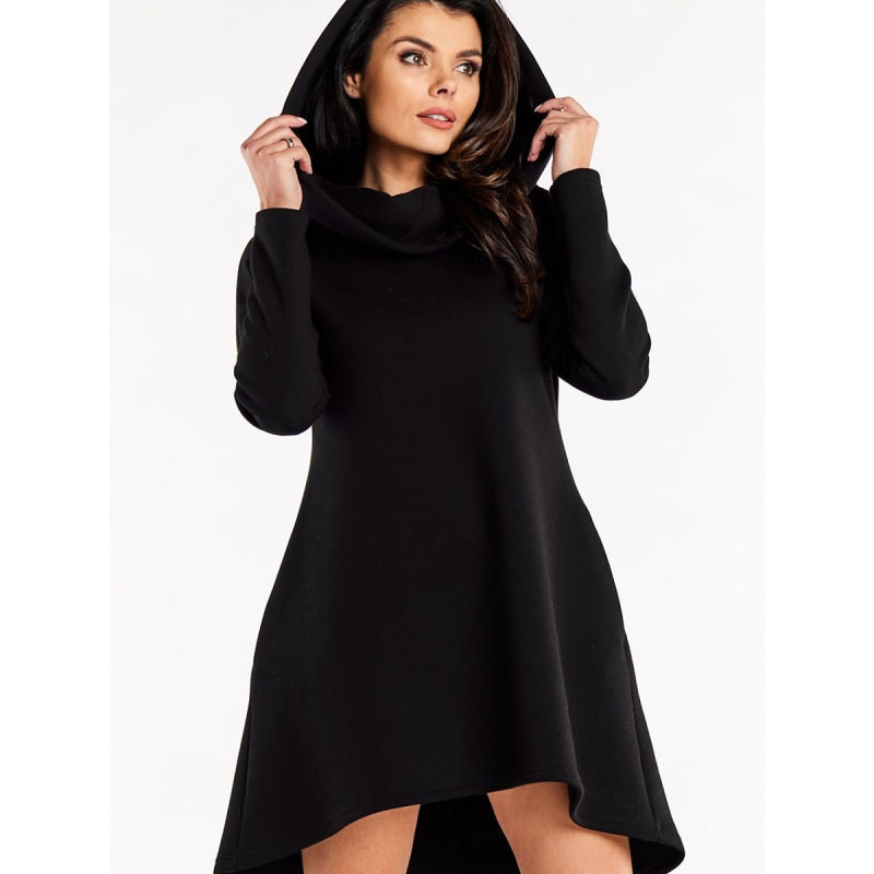 proLoose Trapeze Hoodie Dress - Long Sleeves & Pockets_Day Dresses