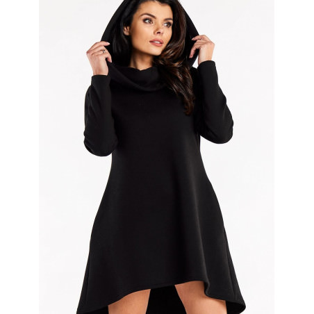 proLoose Trapeze Hoodie Dress - Long Sleeves & Pockets_Day Dresses