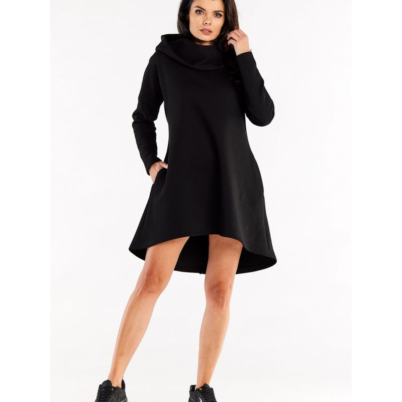 proLoose Trapeze Hoodie Dress - Long Sleeves & Pockets_Day Dresses