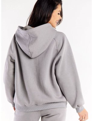 Loose Fit Women's Sweatshirt, Decorative Stitching & Large Pockets