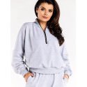 High Collar Zipper Sweatshirt Comfort Durable Stylish