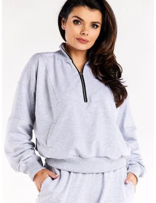 High Collar Zipper Sweatshirt Comfort Durable Stylish