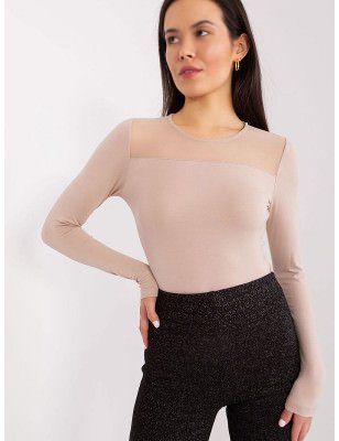 Viscose Blouse Long Sleeves Round Neck Elegant Classic