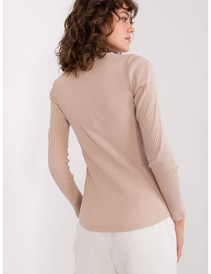 Heart-Neck Blouse for Women - Fitted Cotton Blend Top