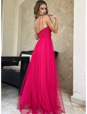 Lace Dress, Romantic Style, Heart-Shaped Neckline, Adjustable Belt