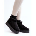 Women's Insulated Platform Snow Boots - Winter Ankle Booties with Fur Lining