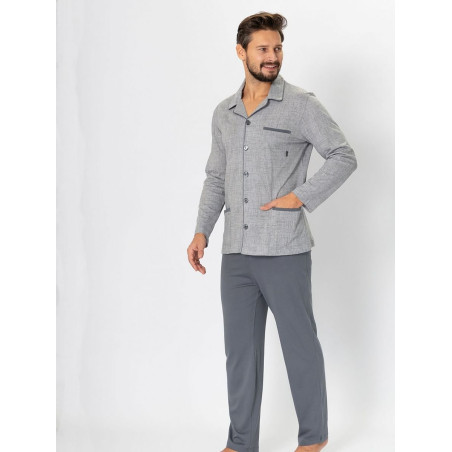 Classic Men's Pajama Set, Unbuttoned with Pockets