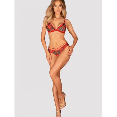 Ms Merillo Christmas Red Striped Lingerie Set