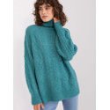 Women's Plaid Turtleneck Sweater Cozy Comfort