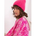 Braided Winter Hat Angora Blend Embellished Warm Cozy