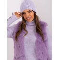 Braided Winter Hat Angora Blend Embellished Warm Cozy