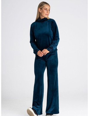 Women's High Rise Velvet Bell Bottom Pants