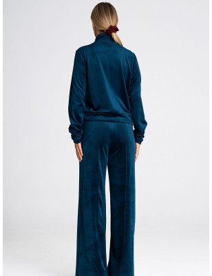 Women's High Rise Velvet Bell Bottom Pants