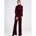 Women's High Rise Velvet Bell Bottom Pants