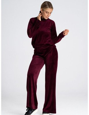 Women's High Rise Velvet Bell Bottom Pants