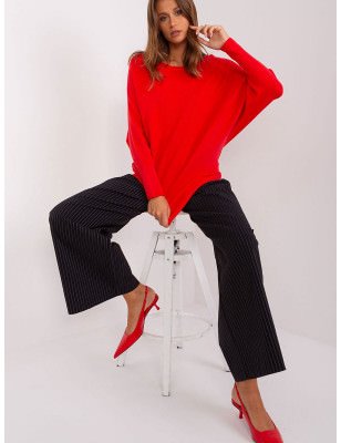 Women's Batwing Sweater, Soft Loose Fit, Round Neckline