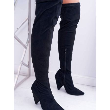 Lu Boo Knee-High Boots Elegant Side Zipper Style