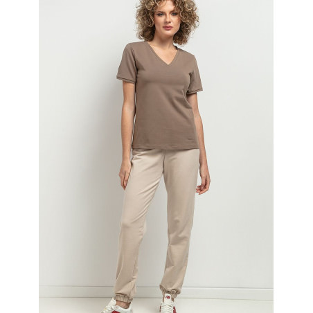 proSlim Fit V Neck Blouse with Decorative Pleat_Women`s Blouses, Tunics