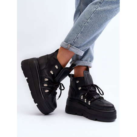 Leather Platform Sport Shoes for Women