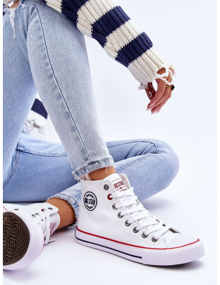 BIG STAR Women's High-Top Sneakers Decorative Logo Platform Shoes