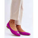 Elegant Suede Ballerinas - Butterfly Detail, Slenderizing Shape